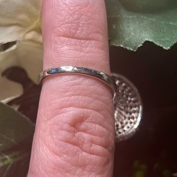 GORGEOUS DIAMOND AND PEARL with SILVER 925 size 7.5 - Picture 7 of 9